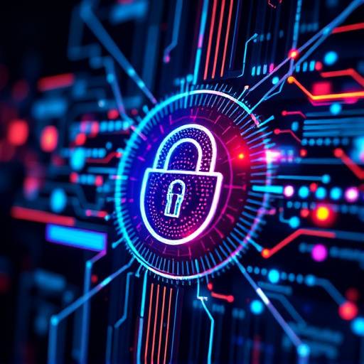 Abstract representation of cybersecurity data protection